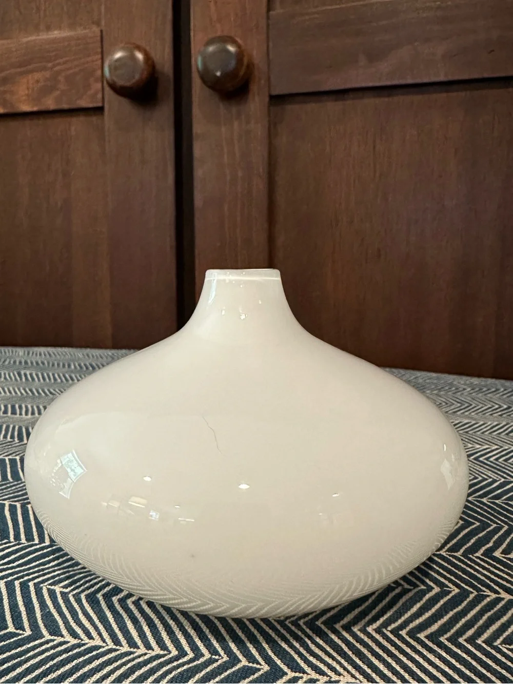 IKEA • milk glass vase or object